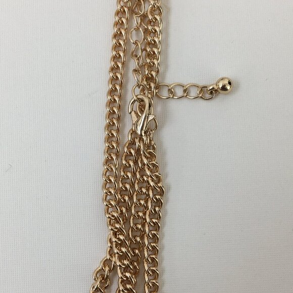 Iam Must Have Iridescent Blue and Gray Bead 3-Strand Layered Necklace NWT - Picture 5 of 5